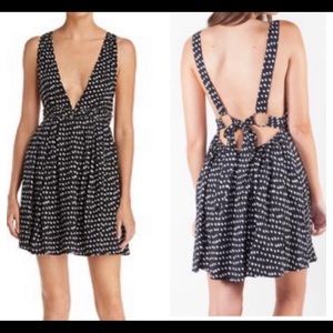 NWT Lost + Wander Ariana Plunge Printed Mini Dress